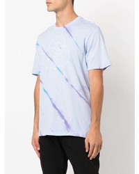 hellblaues Mit Batikmuster T-Shirt mit einem Rundhalsausschnitt von Nike
