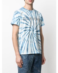 hellblaues Mit Batikmuster T-Shirt mit einem Rundhalsausschnitt von Isabel Marant