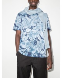 hellblaues Mit Batikmuster T-Shirt mit einem Rundhalsausschnitt von Reigning Champ