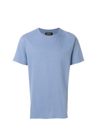 hellblaues T-Shirt mit einem Rundhalsausschnitt von A.P.C.