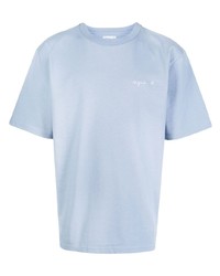 hellblaues T-Shirt mit einem Rundhalsausschnitt von agnès b.