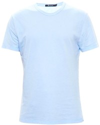 hellblaues T-Shirt mit einem Rundhalsausschnitt von Alexander Wang