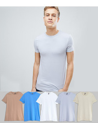 hellblaues T-Shirt mit einem Rundhalsausschnitt von ASOS DESIGN