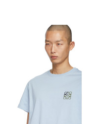 hellblaues T-Shirt mit einem Rundhalsausschnitt von Loewe