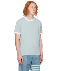 hellblaues T-Shirt mit einem Rundhalsausschnitt von Thom Browne