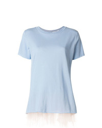 hellblaues T-Shirt mit einem Rundhalsausschnitt von Blugirl