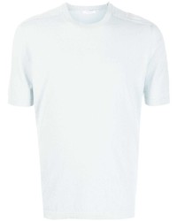hellblaues T-Shirt mit einem Rundhalsausschnitt von Boglioli