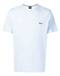 hellblaues T-Shirt mit einem Rundhalsausschnitt von BOSS