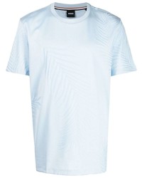 hellblaues T-Shirt mit einem Rundhalsausschnitt von BOSS
