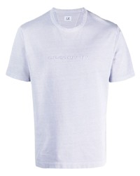 hellblaues T-Shirt mit einem Rundhalsausschnitt von C.P. Company