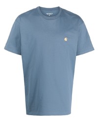 hellblaues T-Shirt mit einem Rundhalsausschnitt von Carhartt WIP
