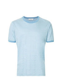 hellblaues T-Shirt mit einem Rundhalsausschnitt von Cerruti 1881