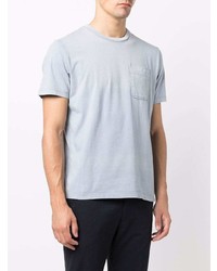 hellblaues T-Shirt mit einem Rundhalsausschnitt von 7 For All Mankind