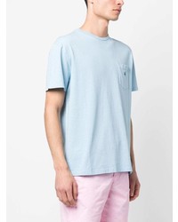 hellblaues T-Shirt mit einem Rundhalsausschnitt von Polo Ralph Lauren