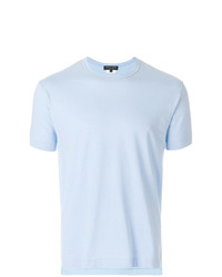 hellblaues T-Shirt mit einem Rundhalsausschnitt von Comme Des Garcons Homme Plus