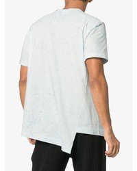 hellblaues T-Shirt mit einem Rundhalsausschnitt von Comme Des Garcons Homme Plus