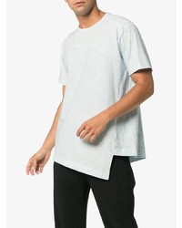 hellblaues T-Shirt mit einem Rundhalsausschnitt von Comme Des Garcons Homme Plus