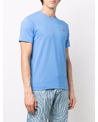 hellblaues T-Shirt mit einem Rundhalsausschnitt von Comme Des Garcons Play