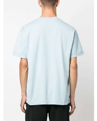 hellblaues T-Shirt mit einem Rundhalsausschnitt von Stone Island