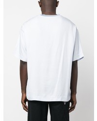 hellblaues T-Shirt mit einem Rundhalsausschnitt von Giorgio Armani