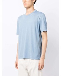 hellblaues T-Shirt mit einem Rundhalsausschnitt von Brunello Cucinelli