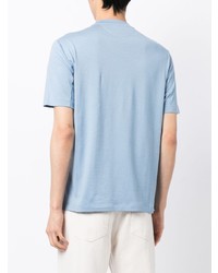 hellblaues T-Shirt mit einem Rundhalsausschnitt von Brunello Cucinelli