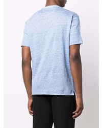 hellblaues T-Shirt mit einem Rundhalsausschnitt von Z Zegna