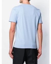 hellblaues T-Shirt mit einem Rundhalsausschnitt von Maison Margiela