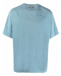 hellblaues T-Shirt mit einem Rundhalsausschnitt von Diesel