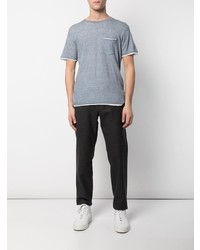 hellblaues T-Shirt mit einem Rundhalsausschnitt von rag & bone