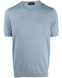 hellblaues T-Shirt mit einem Rundhalsausschnitt von Drumohr