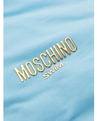 hellblaues T-Shirt mit einem Rundhalsausschnitt von Moschino