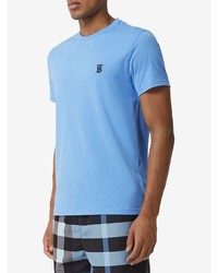 hellblaues T-Shirt mit einem Rundhalsausschnitt von Burberry