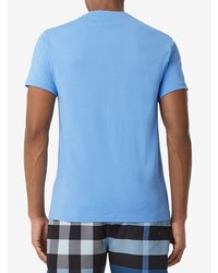 hellblaues T-Shirt mit einem Rundhalsausschnitt von Burberry