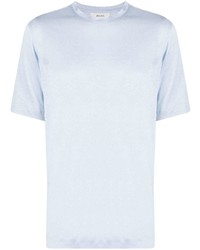 hellblaues T-Shirt mit einem Rundhalsausschnitt von Ermenegildo Zegna