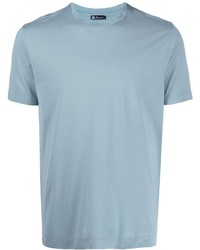 hellblaues T-Shirt mit einem Rundhalsausschnitt von Finamore 1925 Napoli