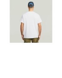 hellblaues T-Shirt mit einem Rundhalsausschnitt von G Star