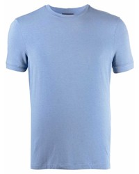 hellblaues T-Shirt mit einem Rundhalsausschnitt von Giorgio Armani