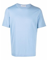 hellblaues T-Shirt mit einem Rundhalsausschnitt von GOES BOTANICAL