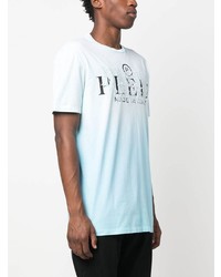 hellblaues T-Shirt mit einem Rundhalsausschnitt von Philipp Plein