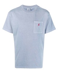 hellblaues T-Shirt mit einem Rundhalsausschnitt von Gramicci