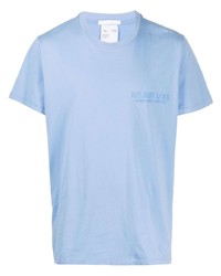 hellblaues T-Shirt mit einem Rundhalsausschnitt von Helmut Lang