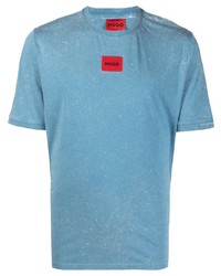 hellblaues T-Shirt mit einem Rundhalsausschnitt von Hugo
