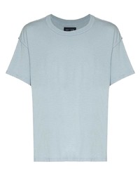 hellblaues T-Shirt mit einem Rundhalsausschnitt von Les Tien