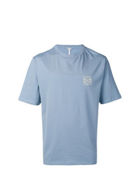 hellblaues T-Shirt mit einem Rundhalsausschnitt von Loewe