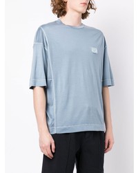 hellblaues T-Shirt mit einem Rundhalsausschnitt von Emporio Armani