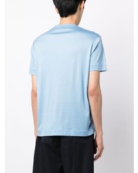 hellblaues T-Shirt mit einem Rundhalsausschnitt von Emporio Armani