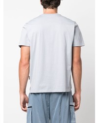 hellblaues T-Shirt mit einem Rundhalsausschnitt von Parajumpers