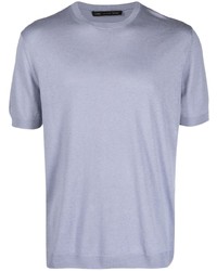 hellblaues T-Shirt mit einem Rundhalsausschnitt von Low Brand