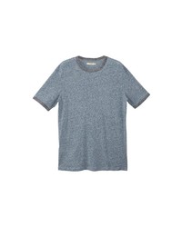 hellblaues T-Shirt mit einem Rundhalsausschnitt von Mango Man